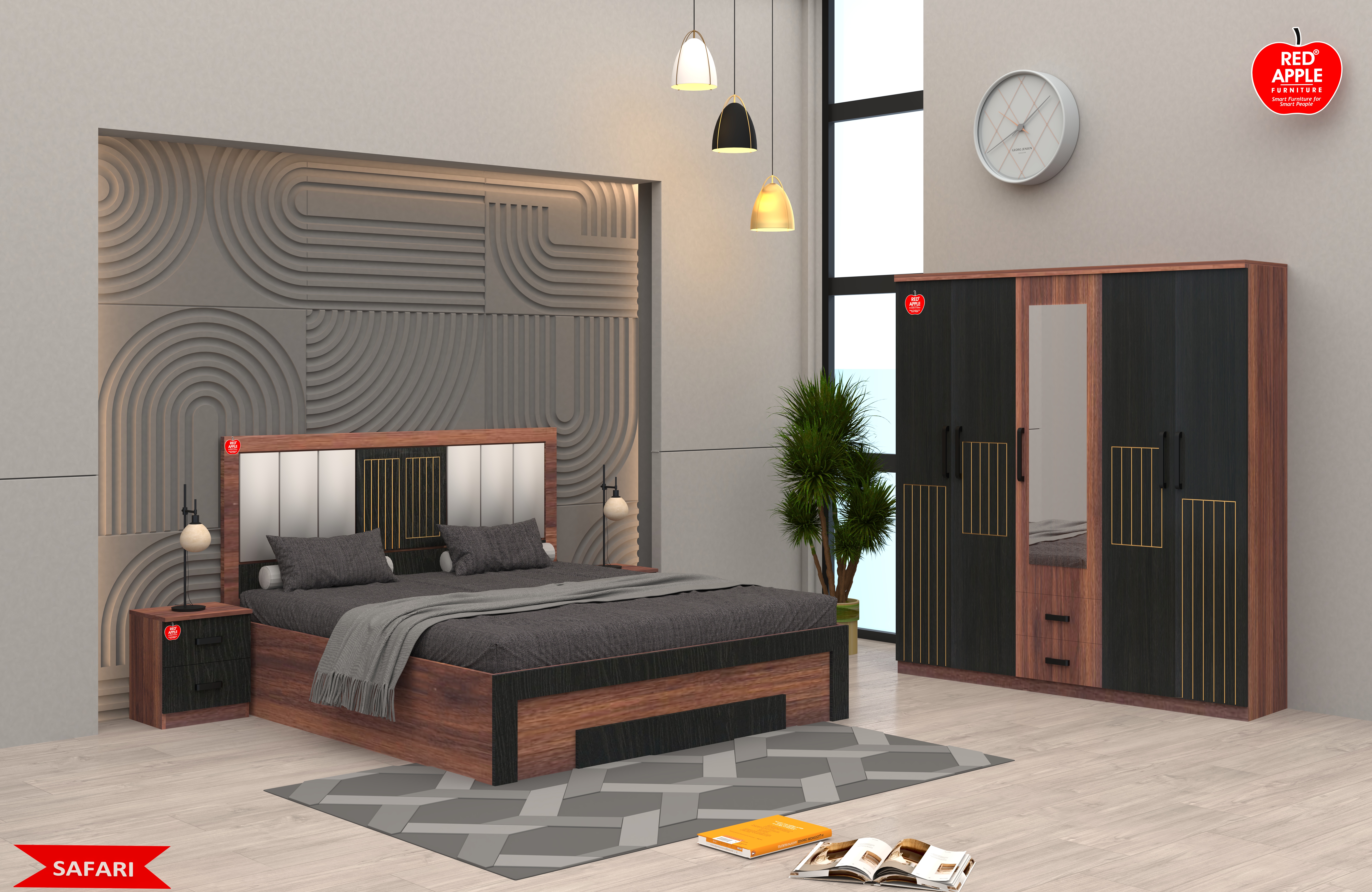 Bedroom Set PURPLE - SAFARI RA905 - by Red Apple Furniture.
